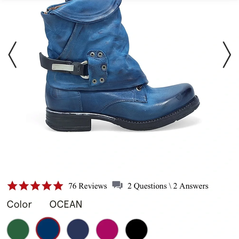 A.S.98 Emerson Italian Zipper Boho Biker Rust Distressed Boots EU41/US10.5 TTS - Picture 12 of 13